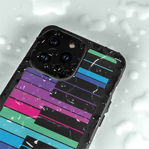 Color Piano Keys iPhone 15 Pro Waterproof Case