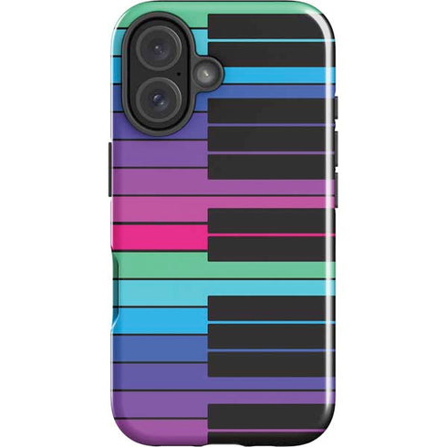 Color Piano Keys iPhone 16 Plus Impact Case