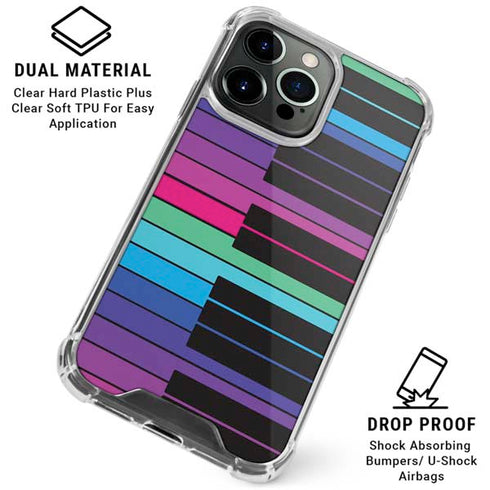 Color Piano Keys iPhone 16 Pro Max Clear Case