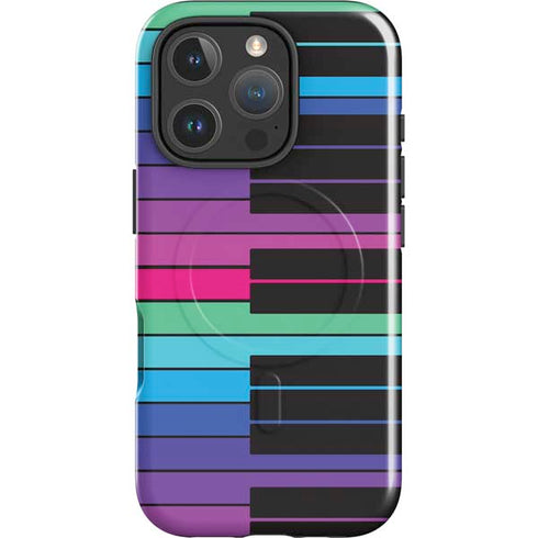 Color Piano Keys iPhone 16 Pro Max Magsafe Impact Case