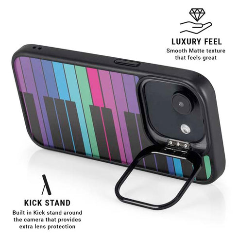 Color Piano Keys iPhone 16e Kickstand Case