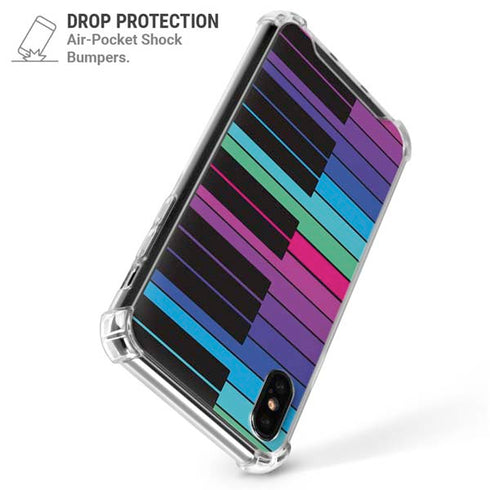 Color Piano Keys iPhone X/XS Clear Case