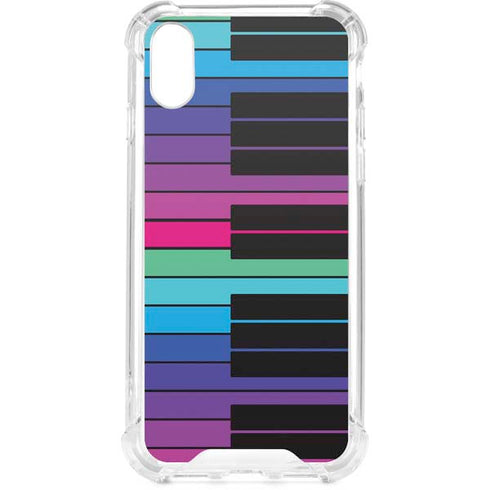 Color Piano Keys iPhone XS Clear Case
