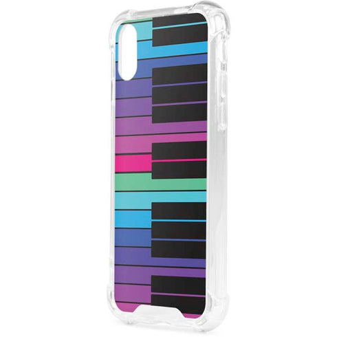 Color Piano Keys iPhone XS Clear Case