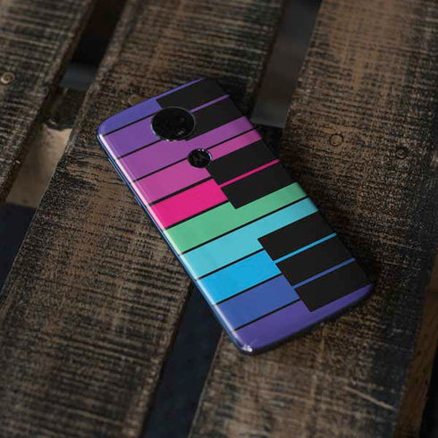 Color Piano Keys Moto E5 Plus Skin