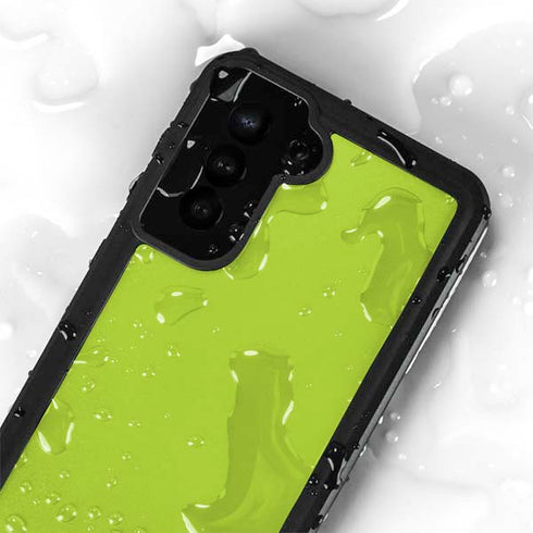 Color Pop Laser Lime Galaxy S24 Plus Waterproof Case