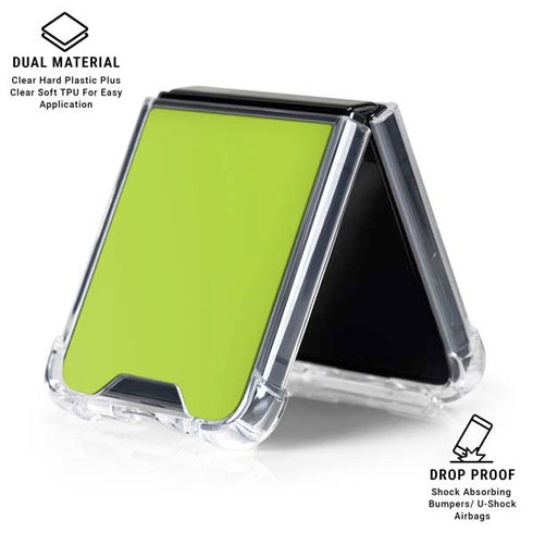 Color Pop Laser Lime Galaxy Z Flip6 Clear Case