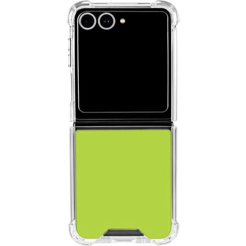Color Pop Laser Lime Galaxy Z Flip7 Clear Case