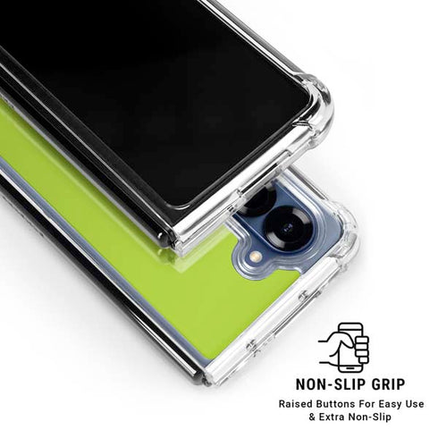 Color Pop Laser Lime Galaxy Z Fold7 Clear Case