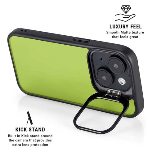 Color Pop Laser Lime iPhone 15 Plus Kickstand Case