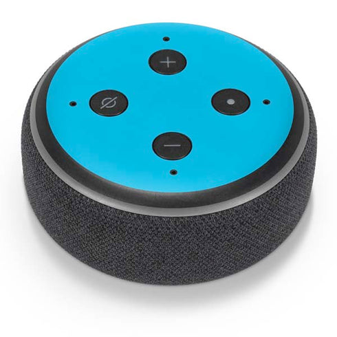 Color Pop Turbo Cyan Amazon Echo Dot Skin