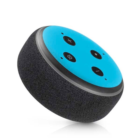 Color Pop Turbo Cyan Amazon Echo Dot Skin