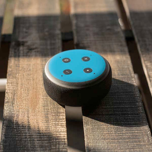 Color Pop Turbo Cyan Amazon Echo Dot Skin