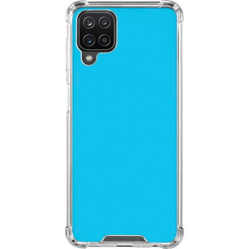 Color Pop Turbo Cyan Galaxy A12 Clear Case