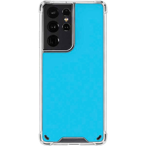 Color Pop Turbo Cyan Galaxy S21 Ultra 5G Clear Case