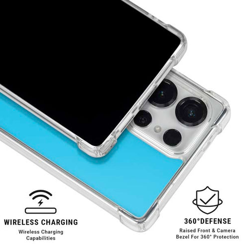 Color Pop Turbo Cyan Galaxy S25 Ultra Clear Case