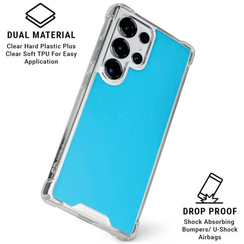 Color Pop Turbo Cyan Galaxy S25 Ultra Clear Case