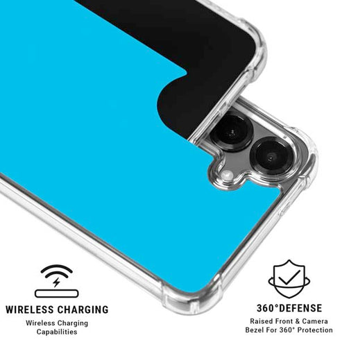 Color Pop Turbo Cyan Galaxy S26 Plus Clear Case