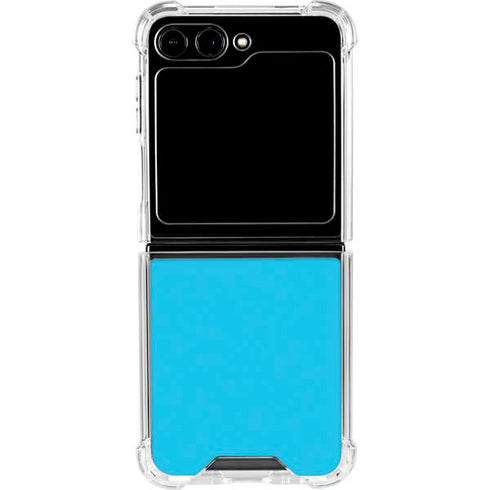 Color Pop Turbo Cyan Galaxy Z Flip5 5G Clear Case