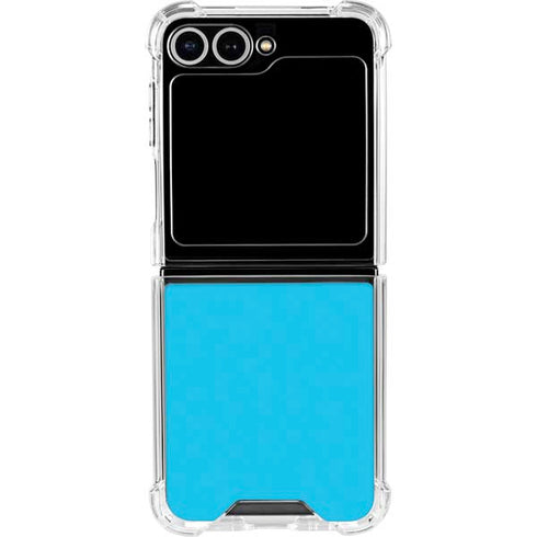 Color Pop Turbo Cyan Galaxy Z Flip6 Clear Case