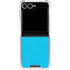 Color Pop Turbo Cyan Galaxy Z Flip6 Clear Case