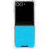 Color Pop Turbo Cyan Galaxy Z Flip7 Clear Case