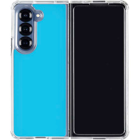 Color Pop Turbo Cyan Galaxy Z Fold7 Clear Case