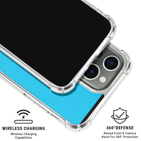 Color Pop Turbo Cyan iPhone 15 Pro Clear Case