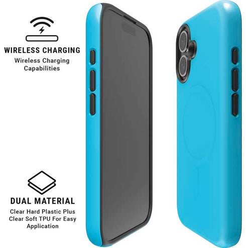 Color Pop Turbo Cyan iPhone 16 Magsafe Impact Case