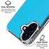 Color Pop Turbo Cyan iPhone 16 Plus Clear Case