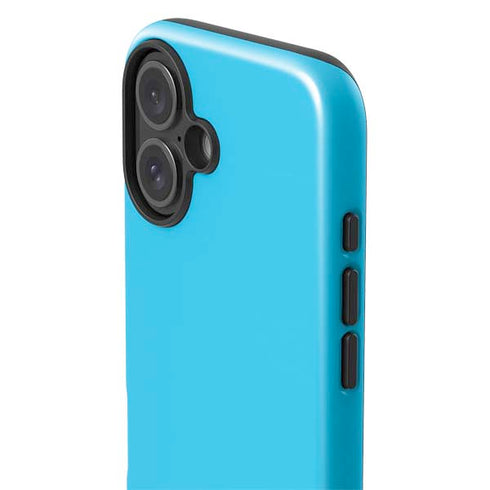 Color Pop Turbo Cyan iPhone 16 Plus Impact Case