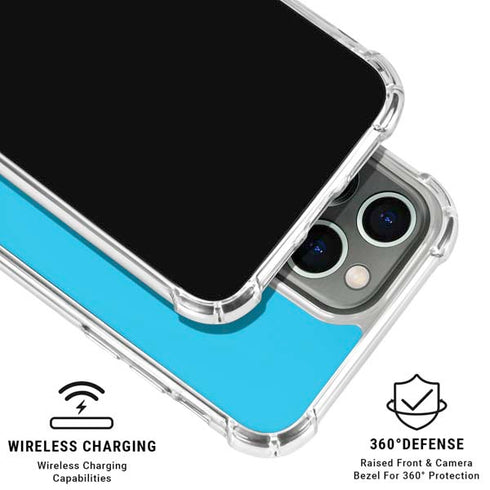 Color Pop Turbo Cyan iPhone 16 Pro Max Clear Case