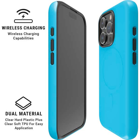 Color Pop Turbo Cyan iPhone 16 Pro Max Magsafe Impact Case