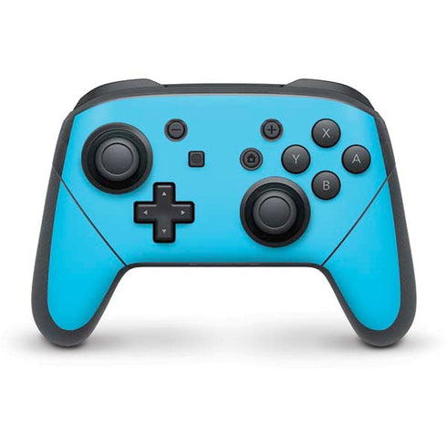 Color Pop Turbo Cyan Nintendo Switch Pro Controller Skin