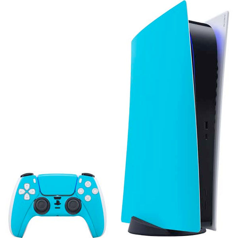 Color Pop Turbo Cyan PS5 Digital Edition Bundle Skin