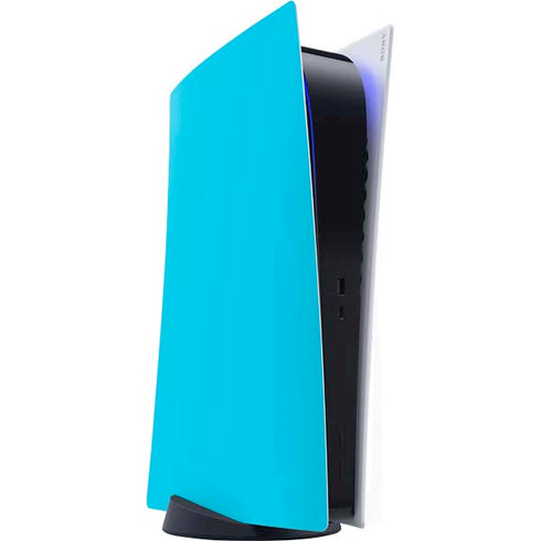 Color Pop Turbo Cyan PS5 Digital Edition Console Skin