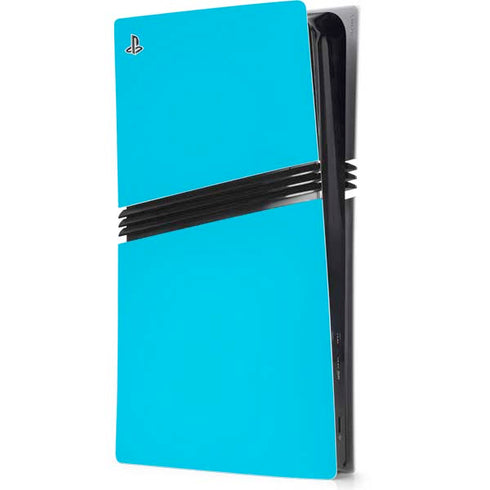 Color Pop Turbo Cyan PS5 Pro Console Skin