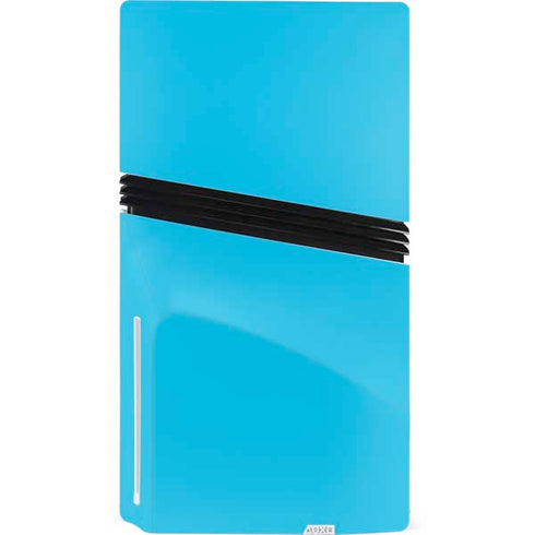 Color Pop Turbo Cyan PS5 Pro Disk Bundle Skin