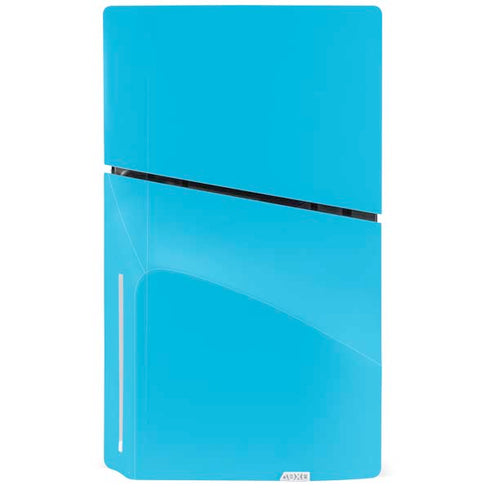 Color Pop Turbo Cyan PS5 Slim Disk Console Skin