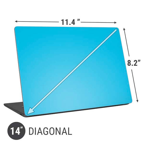 Color Pop Turbo Cyan Universal Laptop 14in (11.4 x 8.2in) Skin