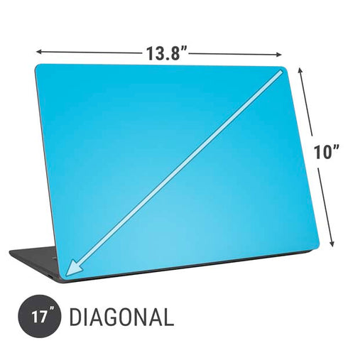 Color Pop Turbo Cyan Universal Laptop 17in (13.8 x 10in) Skin