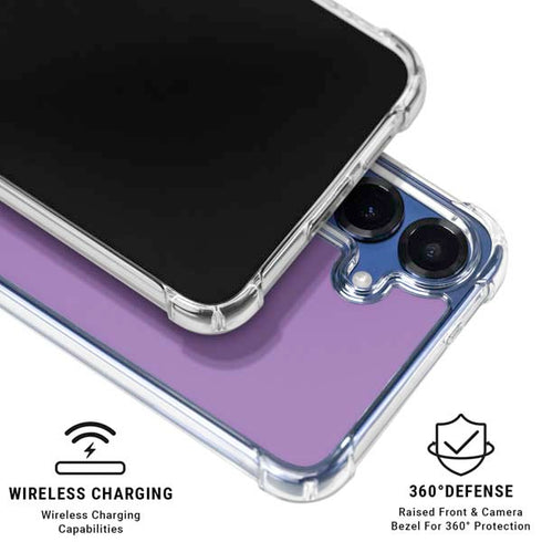 Color Pop VHS Purple Galaxy S25 Clear Case