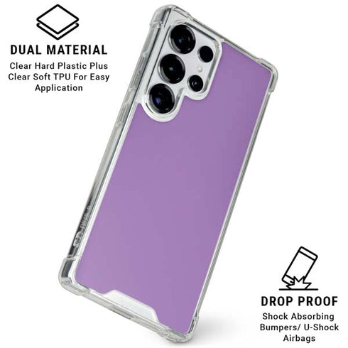 Color Pop VHS Purple Galaxy S26 Ultra Clear Case