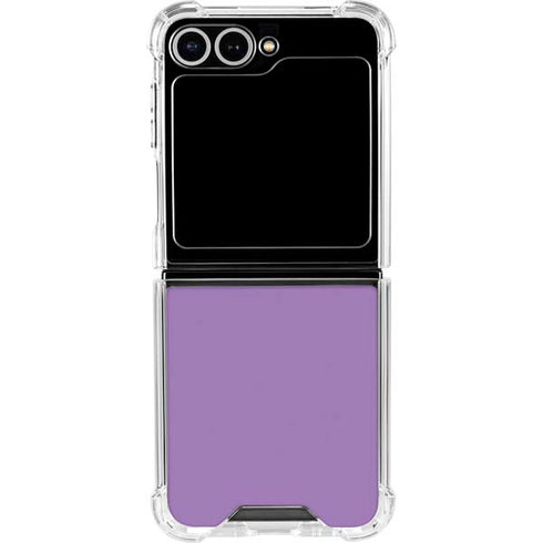 Color Pop VHS Purple Galaxy Z Flip6 Clear Case