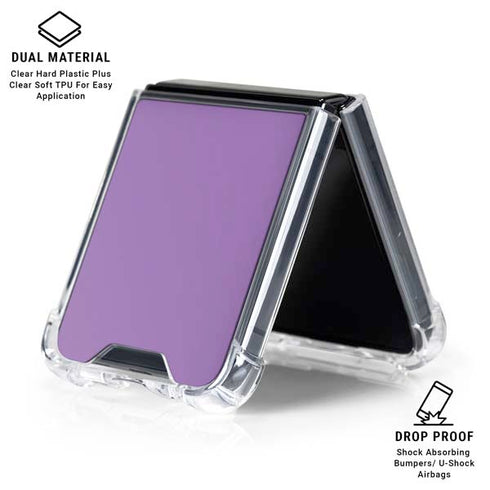 Color Pop VHS Purple Galaxy Z Flip6 Clear Case