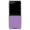 Color Pop VHS Purple Galaxy Z Flip7 Clear Case