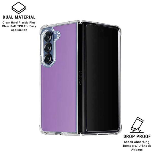 Color Pop VHS Purple Galaxy Z Fold7 Clear Case