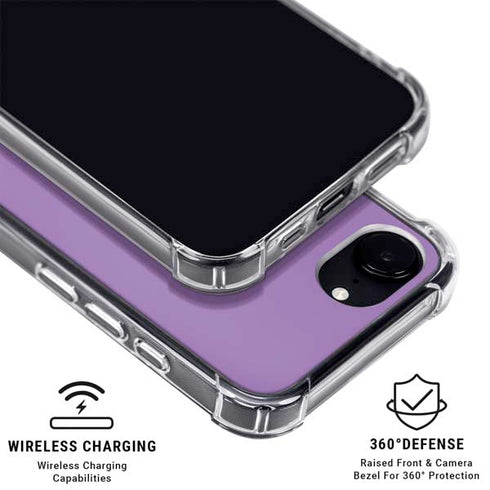 Color Pop VHS Purple iPhone 16e Clear Case