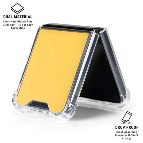 Color Pop Yellow Delight Galaxy Z Flip7 Clear Case