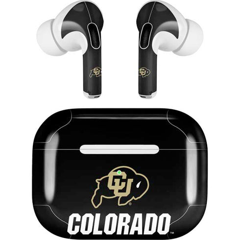 University of Colorado CU Logo on Black AirPods Pro 2nd Gen Skin